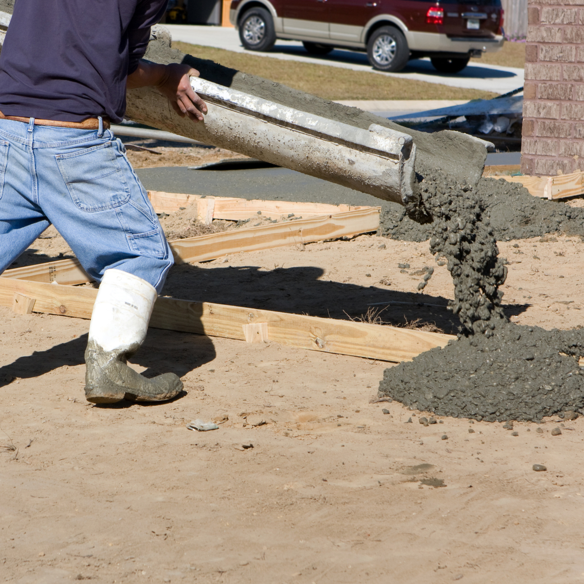 Concrete driveway project in Plainfield, IL